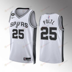 Jakob Poltl 25 San Antonio Spurs 2022-23 Association Edition White Men Jersey Swingman