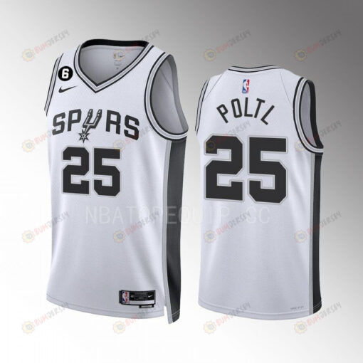 Jakob Poltl 25 San Antonio Spurs 2022-23 Association Edition White Men Jersey Swingman