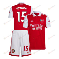 Jakub Kiwior 15 Arsenal Home Kit 2022-23 Men Jersey - Red