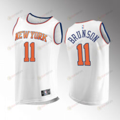 Jalen Brunson Knicks 11 White Jersey Fast Break Association Edition 2022-23 Association