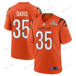 Jalen Davis 35 Cincinnati Bengals Super Bowl LVII Champions Men Alternate Game Jersey - Orange