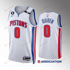 Jalen Duren 0 Detroit Pistons White Association Edition Jersey 2022-23 Swingman