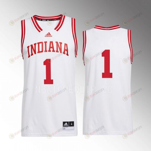 Jalen Hood-Schifino 1 Indiana Hoosiers White Jersey 2022-23 Swingman Basketball