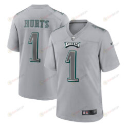 Jalen Hurts 1 Philadelphia Eagles Atmosphere Fashion Game Jersey - Gray