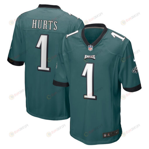 Jalen Hurts 1 Philadelphia Eagles Team Game Jersey - Midnight Green