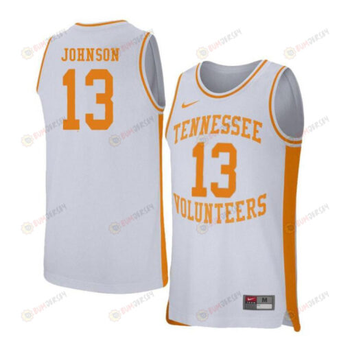 Jalen Johnson 13 Tennessee Volunteers Retro Elite Basketball Men Jersey - White