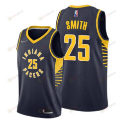 Jalen Smith 25 Indiana Pacers 2022 Icon Edition Navy Jersey Diamond Badge - Men Jersey