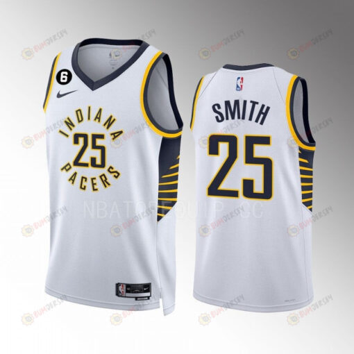 Jalen Smith 25 Indiana Pacers White Association Edition 2022-23 Men Jersey Swingman