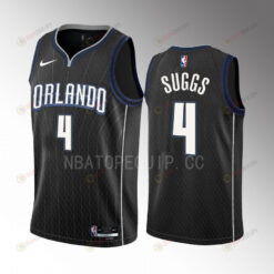 Jalen Suggs 4 2022-23 Orlando Magic Black City Edition Men Jersey Swingman