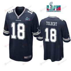 Jalen Tolbert 18 Dallas Cowboys Super Bowl LVII Super Bowl LVII Navy Men's Jersey