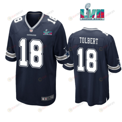 Jalen Tolbert 18 Dallas Cowboys Super Bowl LVII Super Bowl LVII Navy Men's Jersey