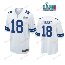 Jalen Tolbert 18 Dallas Cowboys Super Bowl LVII Super Bowl LVII White Men's Jersey