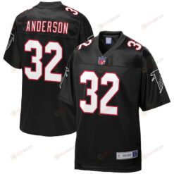 Jamal Anderson 32 Atlanta Falcons Pro Line Retired Player Jersey - Black