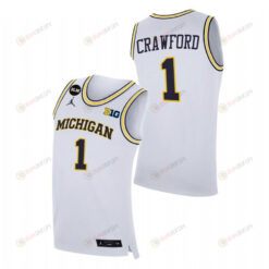 Jamal Crawford 1 Michigan Wolverines College Basketball BLM Men Jersey - White