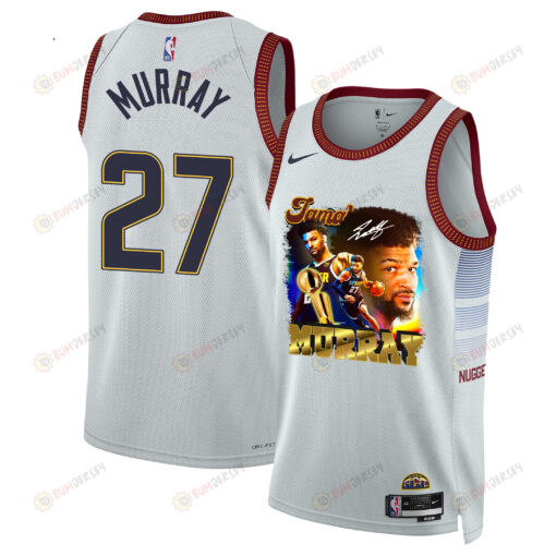 Jamal Murray 27 Denver Nuggets Exciting Guard 2023 Champions Swingman Jersey - White