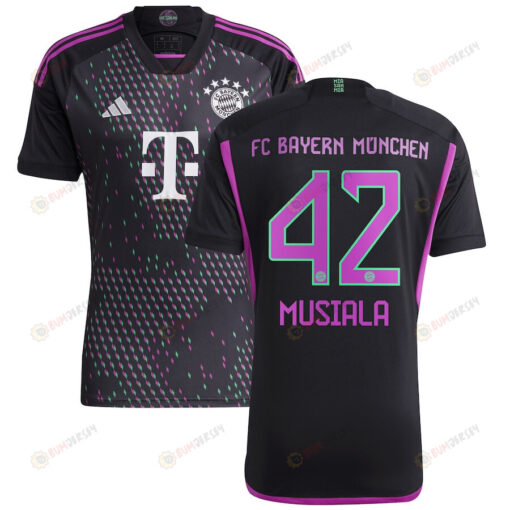 Jamal Musiala 42 Bayern Munich 2023/24 Away Men Jersey - Black