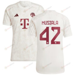 Jamal Musiala 42 Bayern Munich 2023/24 Third Men Jersey - White