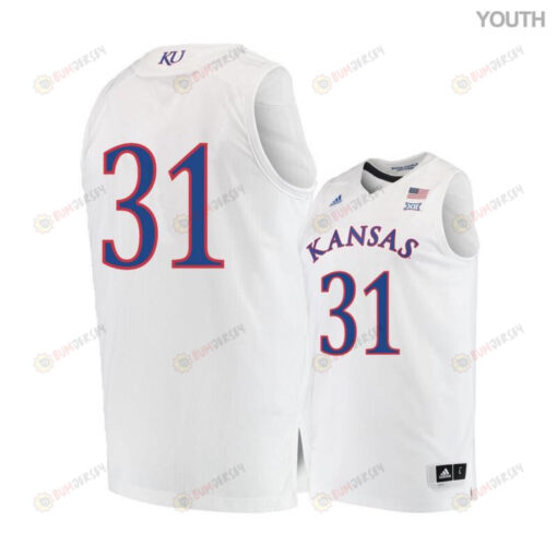 Jamari Traylor 31 Kansas Jayhawks Basketball Youth Jersey - White