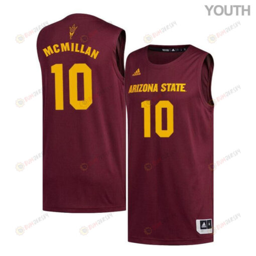 Jamelle McMillan 10 Arizona State Sun Devils Basketball Youth Jersey - Maroon