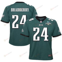 James Bradberry 24 Philadelphia Eagles Super Bowl LVII Champions 2 Stars 2 Stars Youth Jersey - Black