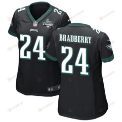 James Bradberry 24 Philadelphia Eagles Super Bowl LVII Champions 2 Stars WoMen's Jersey - Black