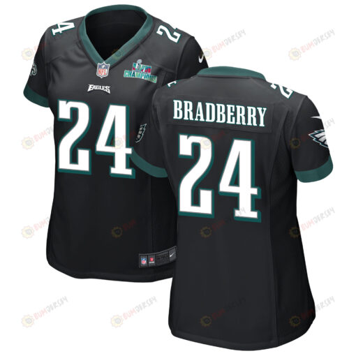 James Bradberry 24 Philadelphia Eagles Super Bowl LVII Champions WoMen's Jersey - Black