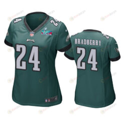 James Bradberry 24 Philadelphia Eagles Super Bowl LVII Game Jersey - Women Green