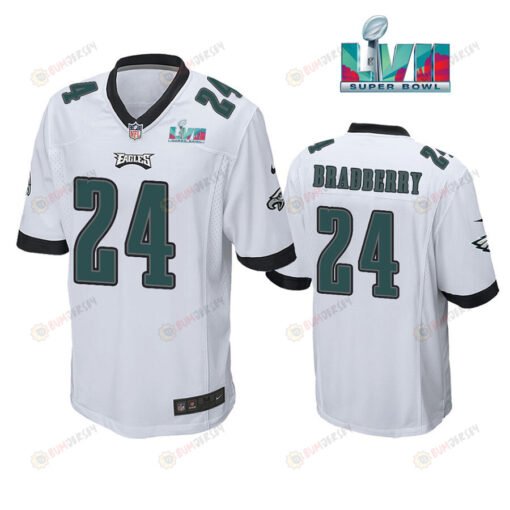 James Bradberry 24 Philadelphia Eagles Super Bowl LVII Game Player Men Jersey - White