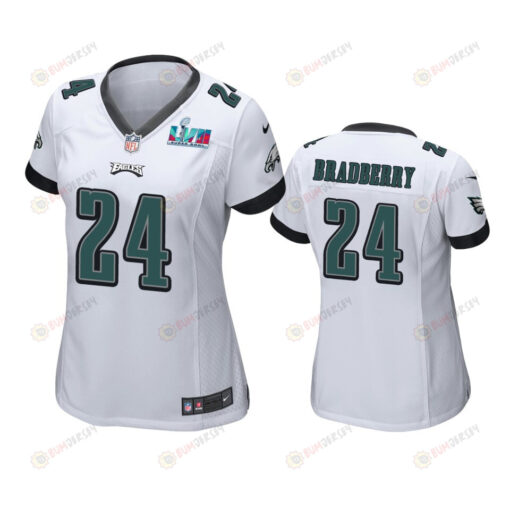 James Bradberry 24 Philadelphia Eagles Super Bowl LVII White Game Jersey - Women