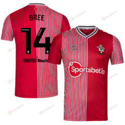 James Bree 14 Southampton FC 2023/24 Home Men Jersey - Red