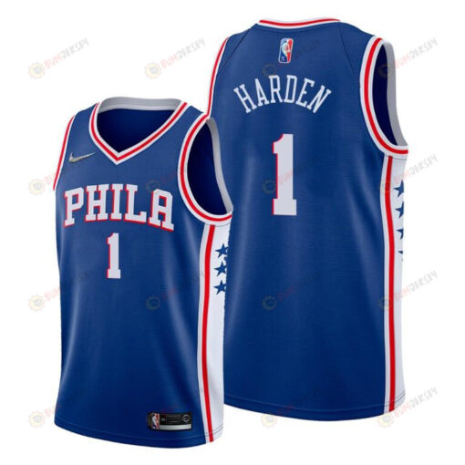 James Harden 1 Philadelphia 76ers Icon Edition Blue Jersey 2022 Trade - Men Jersey