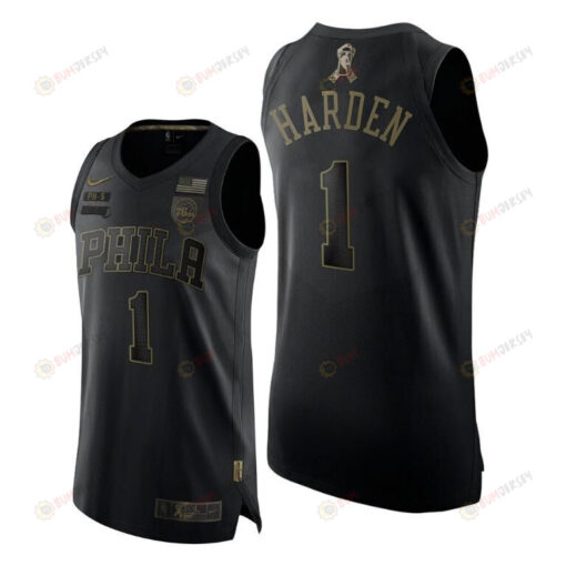 James Harden 76ers 2022 Trade Salute To Service Black Jersey - Men Jersey