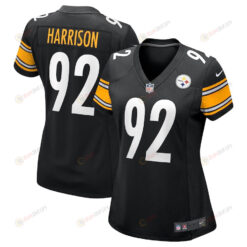 James Harrison 92 Pittsburgh Steelers Women's Retired Game Jersey - Black