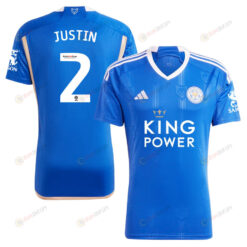 James Justin 2 Leicester City FC 2023/24 Home Men Jersey - Blue