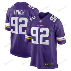 James Lynch 92 Minnesota Vikings Game Player Jersey - Purple