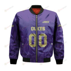 James Madison Dukes Bomber Jacket 3D Printed Team Logo Custom Text And Number