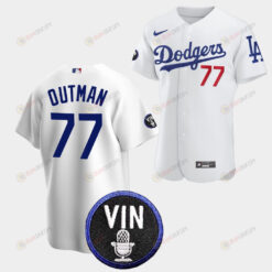 James Outman Honor Vin Scully Los Angeles Dodgers White 77 Jersey