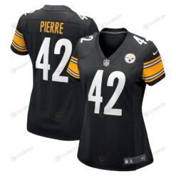 James Pierre 42 Pittsburgh Steelers Women's Game Jersey - Black