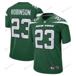 James Robinson 23 New York Jets Game Player Jersey - Gotham Green