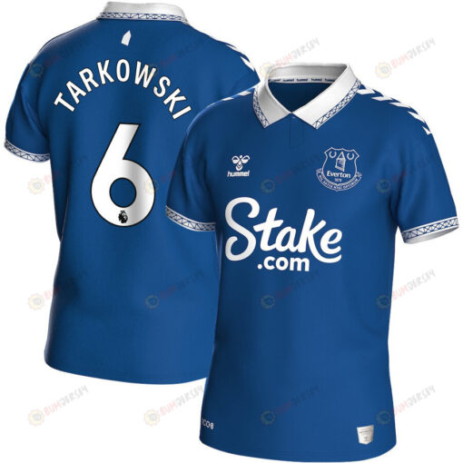 James Tarkowski 6 Everton FC 2023-24 Premier League Hummel Home Men Jersey - Blue