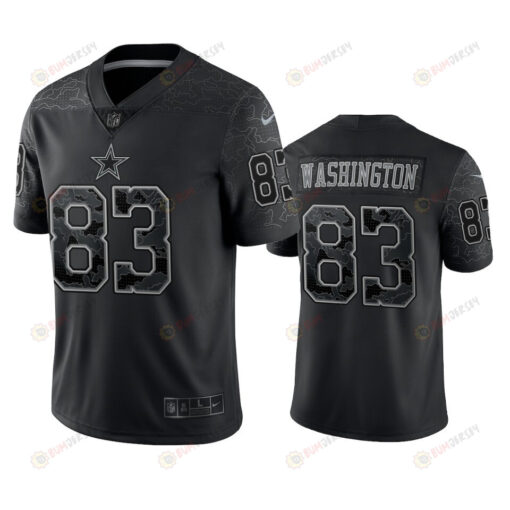 James Washington 83 Dallas Cowboys Black Reflective Limited Jersey - Men