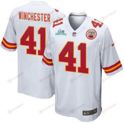 James Winchester 41 Kansas City Chiefs Super Bowl LVII Champions Men's Jersey - White