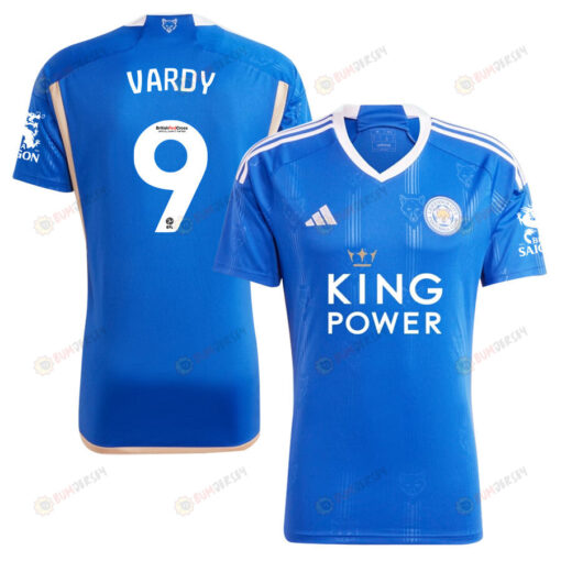 Jamie Vardy 9 Leicester City FC 2023/24 Home Men Jersey - Blue