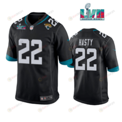 Jamycal Hasty 22 Jacksonville Jaguars Super Bowl LVII Super Bowl LVII Men's Jersey- Black