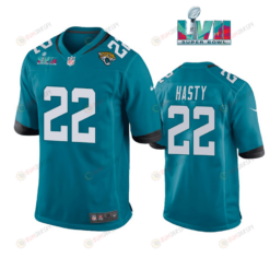 Jamycal Hasty 22 Jacksonville Jaguars Super Bowl LVII Super Bowl LVII Teal Men's Jersey