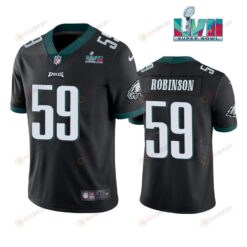 Janarius Robinson 59 Philadelphia Eagles Super Bowl LVII Vapor Limited Men Jersey - Black