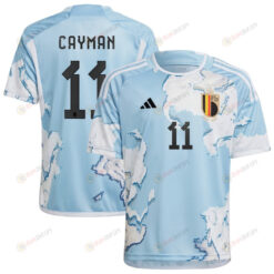 Janice Cayman 11 Belgium 2023 National Team Away Youth Jersey