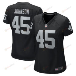 Jaquan Johnson 45 Las Vegas Raiders Women's Game Player Jersey - Black