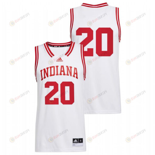 Jared Jeffries 20 White Indiana Hoosiers Alumni Basketball Reverse Retro Jersey