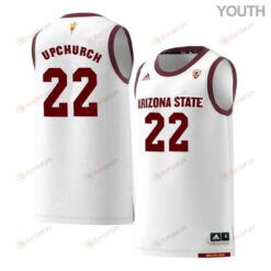 Jarett Upchurch 22 Arizona State Sun Devils Retro Basketball Youth Jersey - White